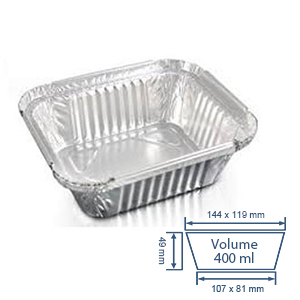 Foil Containers Trays -  No. 2 Size 4
