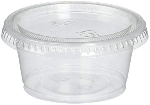 4oz Clear Portion Pot Lids - 500 Per Pack