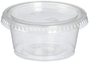 4oz Clear Portion Pot Lids Only - 500x Per Pack