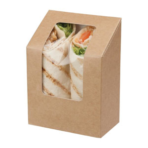Kraft Compostable Wrap/tortilla Pack 90mm x 50mm x 121mm - 500x Per Pack