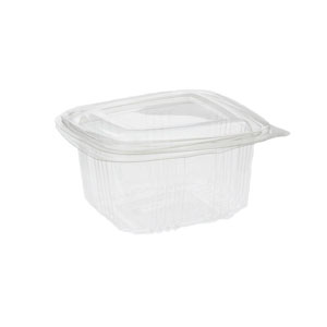 Square Plastic Salad Containers with Lid 1000cc - 50x Per Pack