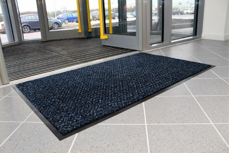Frontline Doormat 900mm x 1500mm Blue/Black - 1x Per Pack