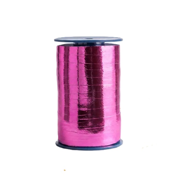 Curling Ribbon Fuschia Metallic Glossy - 10mm x 250m  - 1x Roll Per Pack