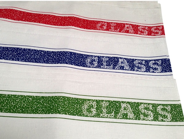 Cotton Glass Cloths 510mm x 760mm - 10x Per Pack