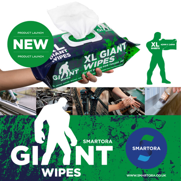 Smartora Giant XL Wipes - 380 x 250mm - 100x Sheets Per Pack Smartora Giant XL Wipes - 380 x 250mm - 100x Sheets Per Pack