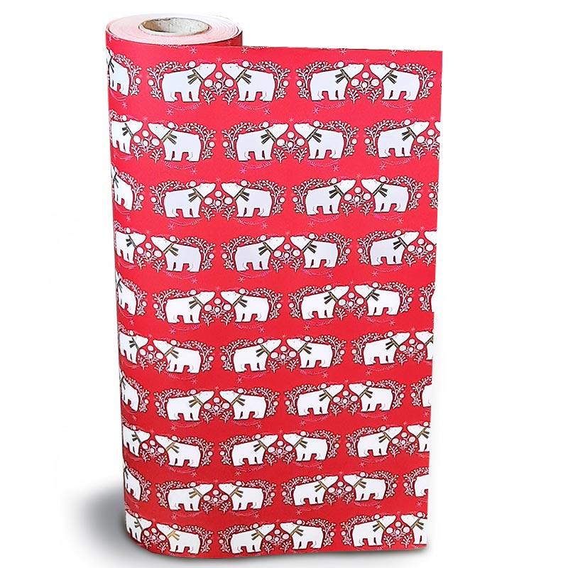 Counter Gift Wrap Rolls - Design Bears - 500mm x 100m 80gsm - 1x Roll Per Pack