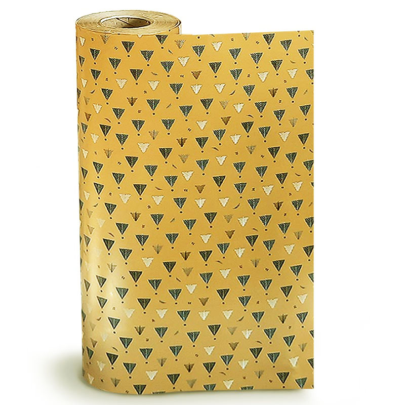 Counter Gift Wrap Rolls - Design Golden Winter - 500mm x 100m 80gsm - 1x Roll Per Pack