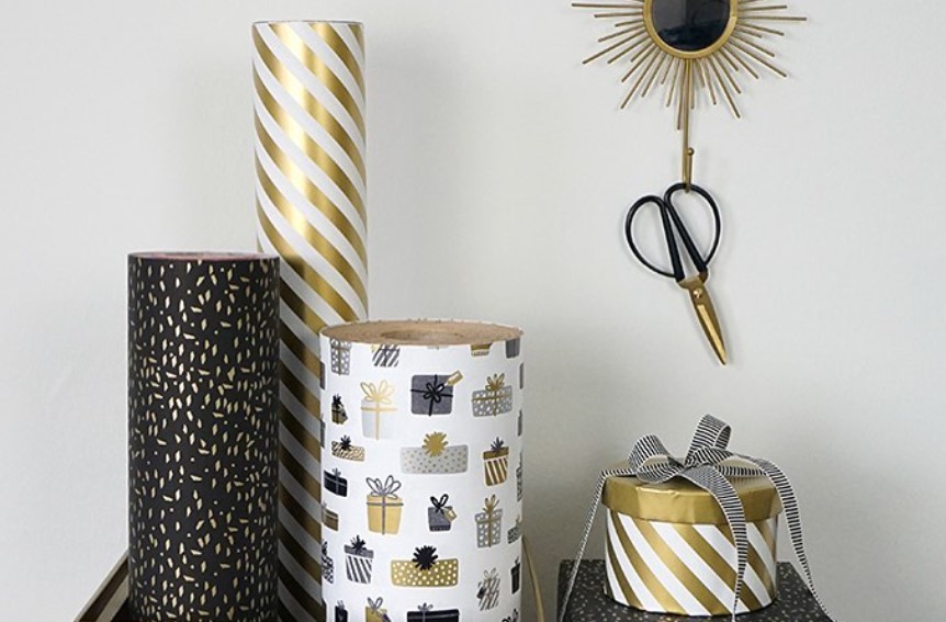 Counter Gift Wrap Rolls - Design Gifts - 500mm x 100m 80gsm - 1x Roll Per Pack