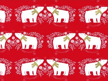 Gift Wrapping Paper Rolls - Design Bears - 500mm x 100m 80gsm - 1x Roll Per Pack