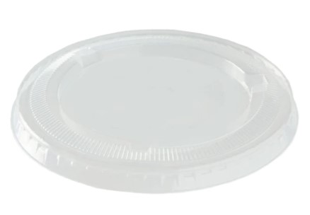 10oz/12oz Flat Lid Without Hole Recyclable - RPET - 50x Per Pack