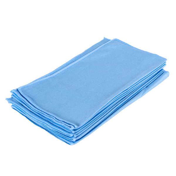 Microfibre Glass Cloths Blue - 10x Per Pack