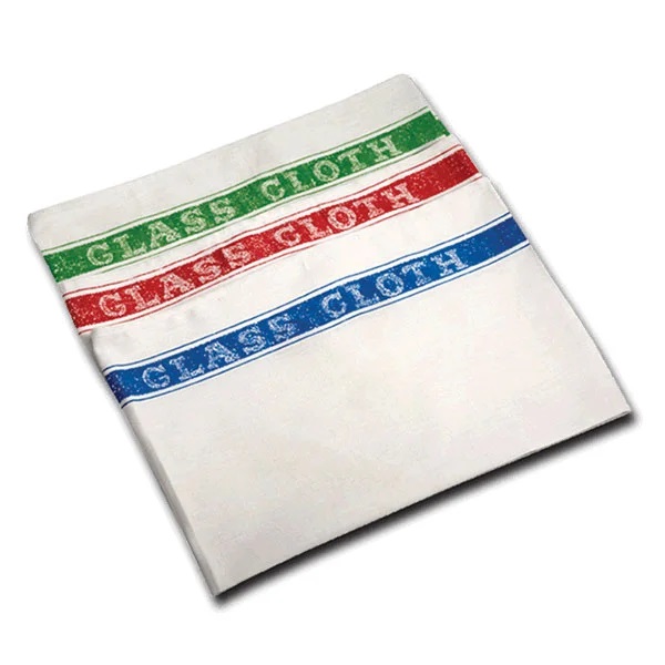 Premium Cotton Glass Cloths 500mm x 760mm - 10x Per Pack