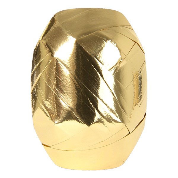 Curling Ribbon Gold Metallic Glossy  - 10mm x 10m  - 1x Roll Per Pack