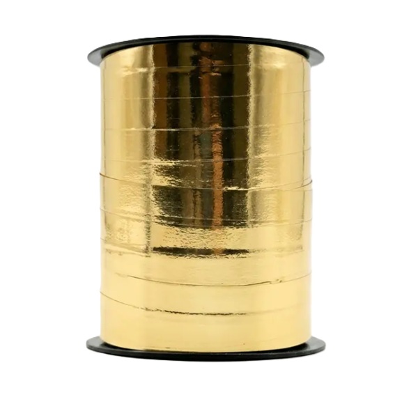 Curling Ribbon Gold Metallic Glossy - 10mm x 250m  - 1x Roll Per Pack