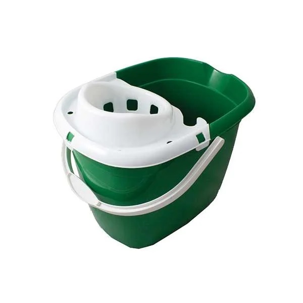 Standard Mop Bucket with Wringer Green 15 Litre - 1x Per Pack