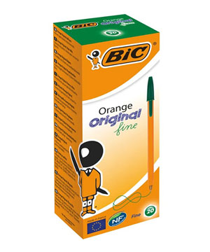 BIC Fine Ballpoint Pen Green - 20x Per Pack