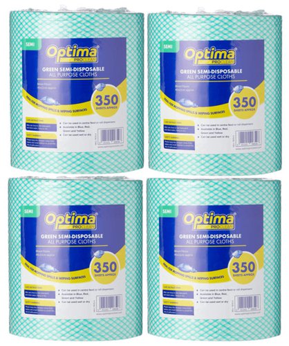 Standard J Cloth Rolls 220mmX400mm Green - 350x Per Pack