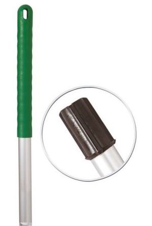 Excel/RHP Mop Handle Aluminium Green - 1.2 Metre - Green Grip