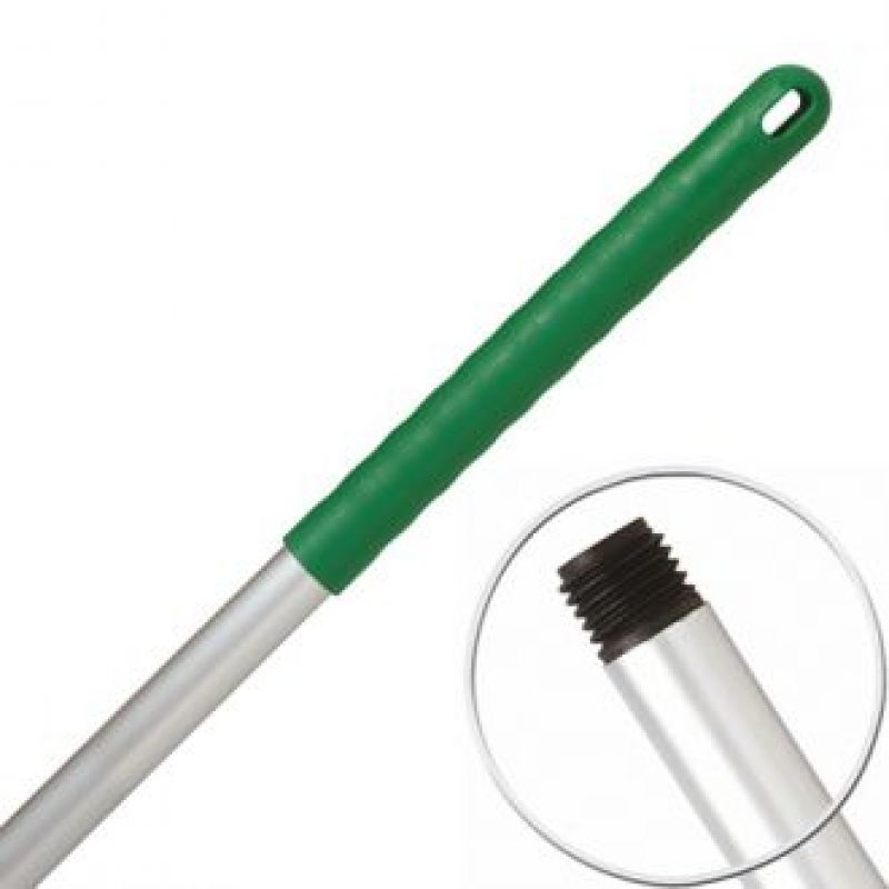 Green Aluminum Brush Handle - 1.4 Metre - Green Grip