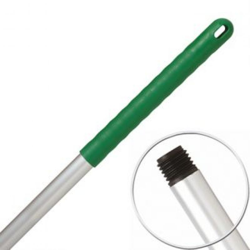 Excel/RHP Mop Handle Aluminium Green - 1.2 Metre - Green Grip