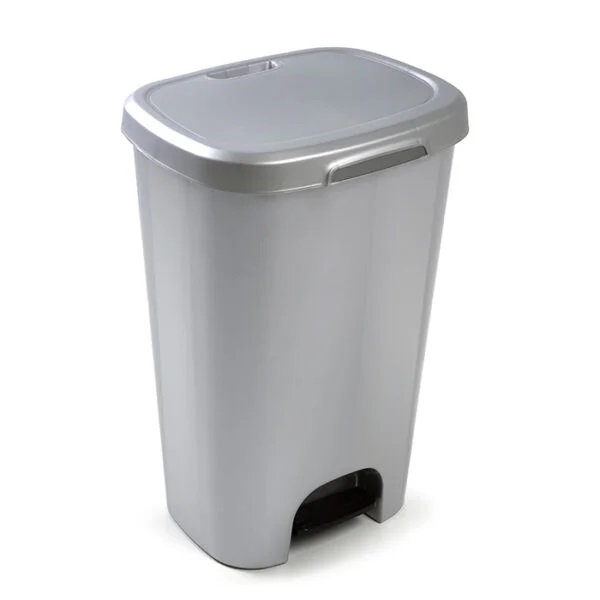 Waste Pedal Bin 50 Litre Grey- 1x Per Pack