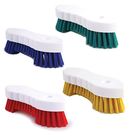 Hand Scrubbing Red Brushes - 1x Per Pack