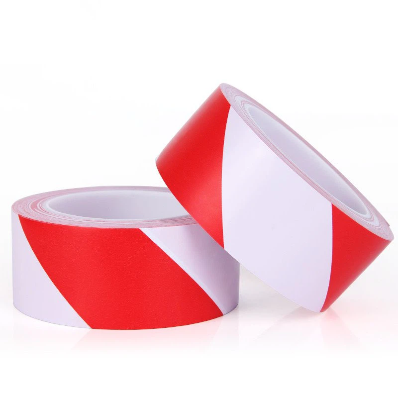 Red/White Hazard Floor Marking Tape - 50mm x 33m - 1x Roll Per Pack