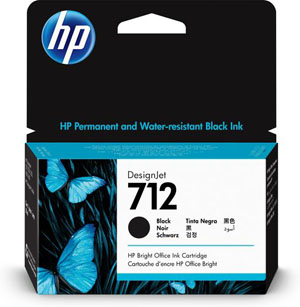 HP 712 80ml Black DesignJet Ink Cartridge - 3ED71A