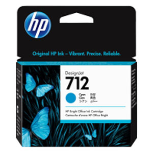 HP 712 29-ml Cyan DesignJet Ink Cartridge - 3ED67A