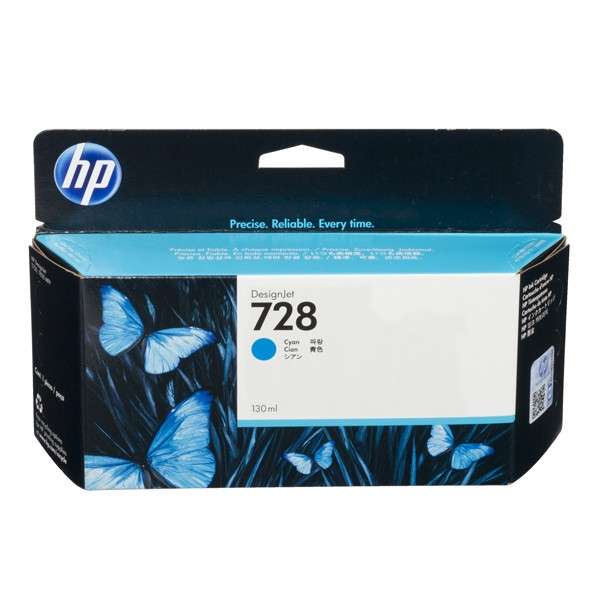 HP 728 Cyan Ink Cartridge - 130ml - F9J67A