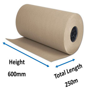 Imitation Kraft Rolls - 600mm x 200m 88gsm - 1x Roll Per Pack