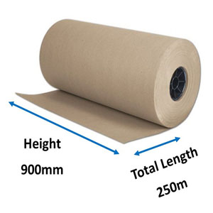 Imitation Kraft Rolls - 900mm x 200m 88gsm - 1x Roll Per Pack