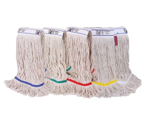 Cotton Kentucky Mop Head - Stay Flat Green Tag - 450Gram - 1x Per Pack