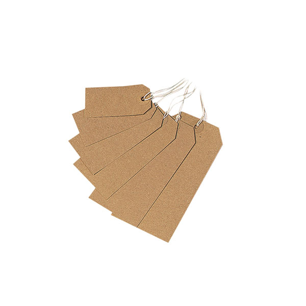 Strung Tag 70mm x 35mm Buff - 1000x Per Pack