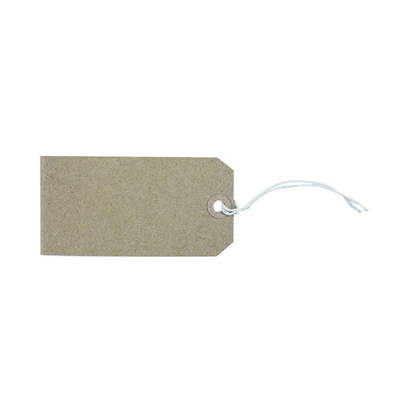 Strung Tag 120mm x 60mm Buff - 1000x Per Pack