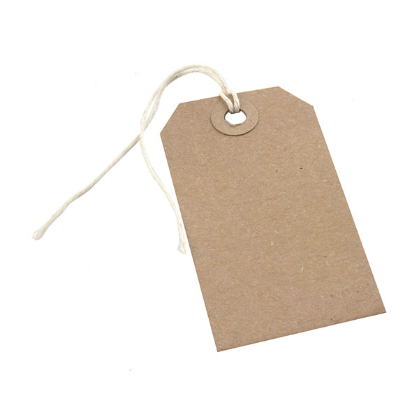 Strung Tags 146mm x 73mm Buff - 1000x Per Pack