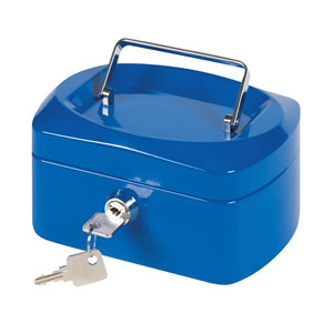 6" Blue Cash Box - 1x Per Pack
