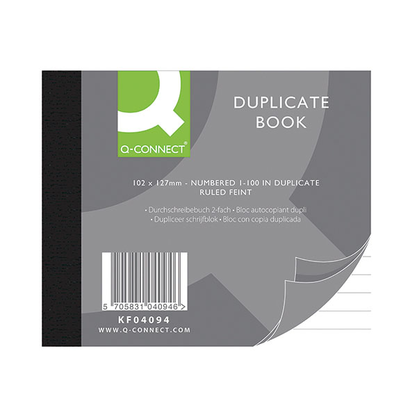 Q-Connect Duplicate Book 102mm x 127mm - 1x Per Pack