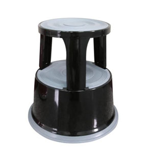 Metal Step Stool - Black - 1 Per Pack