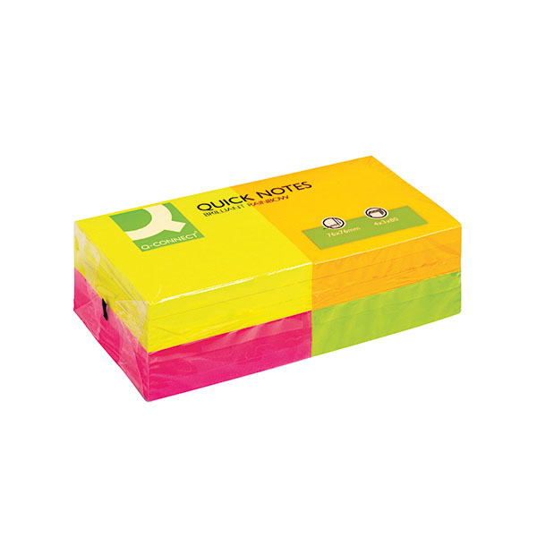 Neon Sticky Notes 76mm x 76mm - 12x Per Pack
