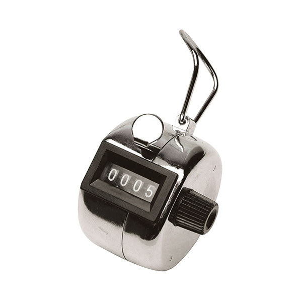 Q-Connect Tally Counter Chrome - 1x Per Pack