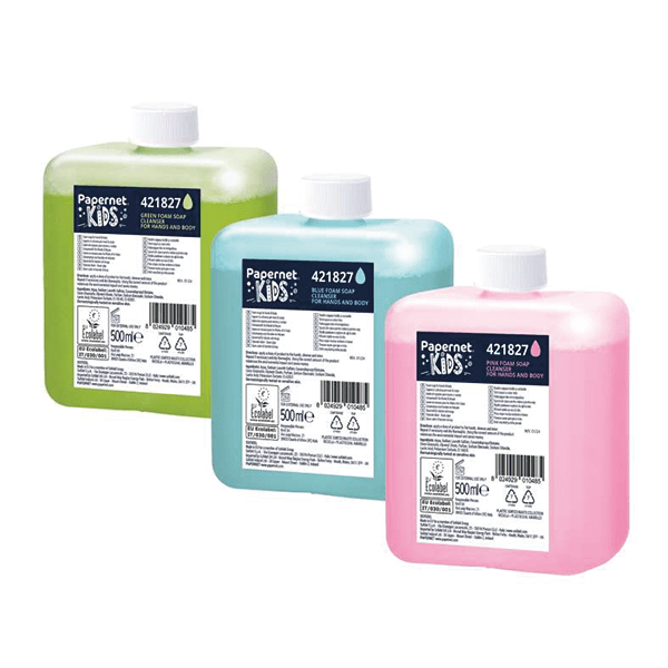 Papernet Coloured Foam Soap - 0.5 Litre Assorted Papernet Coloured Foam Soap - 0.5 Litre Assorted