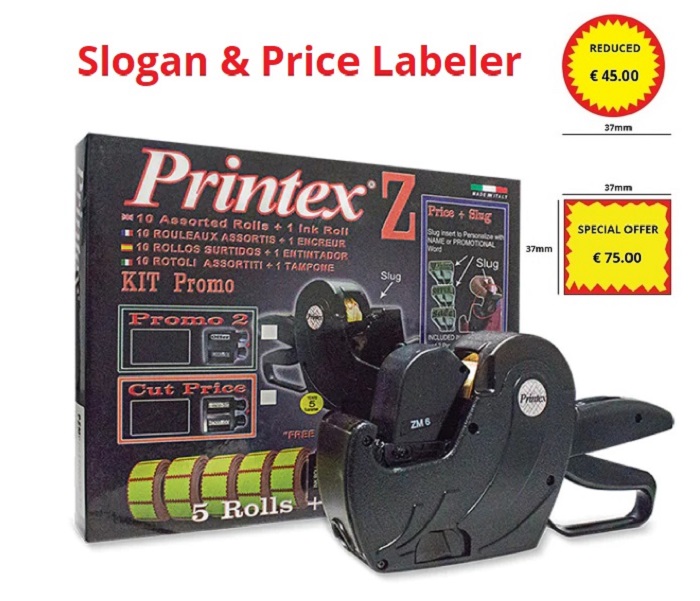 Klik Price Gun Z7 - Promo Double Line XL Price Labeler 7 Digits/Slogan