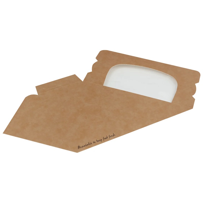 Sandwich Wedge Boxes Self Seal Kraft Pack 125.5x75/76x125.5mm - 500 Per Pack