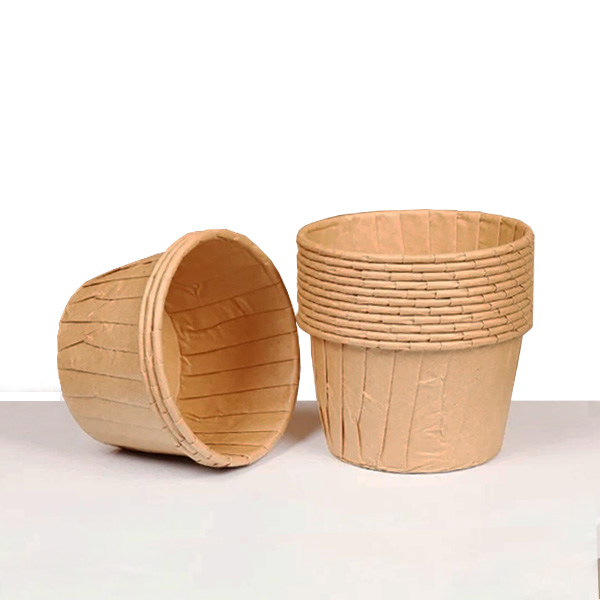 2oz Compostable Kraft Paper Souffle Container - 250x Per Pack