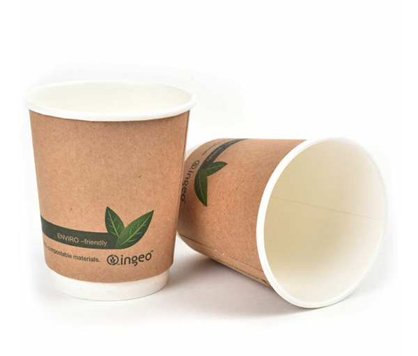 10oz Kraft Compostable Double Wall Cups - 25x Per Pack
