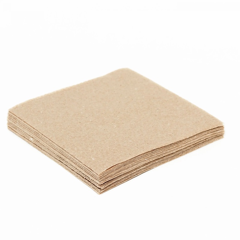 Dinner Napkins Kraft - 2Ply 40x40cm 4x Fold - 100x Per Pack