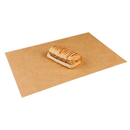 Greaseproof Sheets - Brown Kraft Compostable - 325mm x 425mm - 1,000 Sheets Per Pack