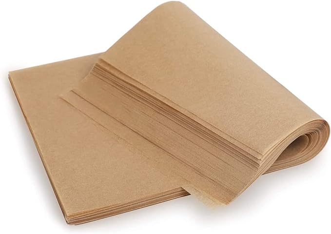 Greaseproof Sheets - Brown Kraft Compostable - 325mm x 425mm - 1,000 Sheets Per Pack