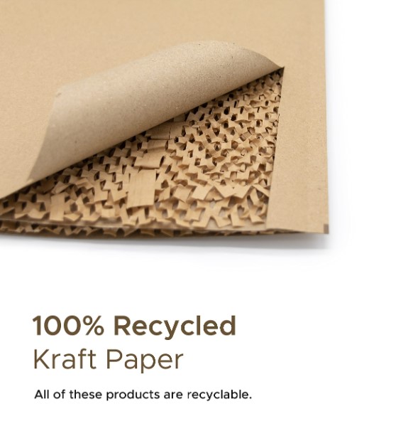 Eco Kraft Mesh Padded Envelopes 205mm x 245mm - 100x Per Pack